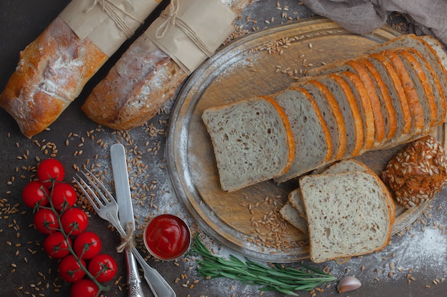 Baking with kitchen accessories on the table