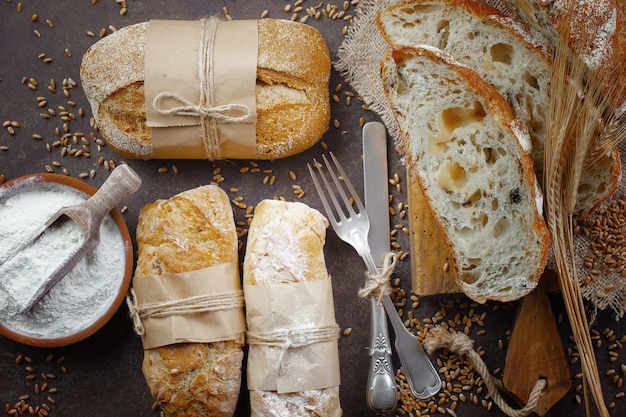 Baking with kitchen accessories on the table