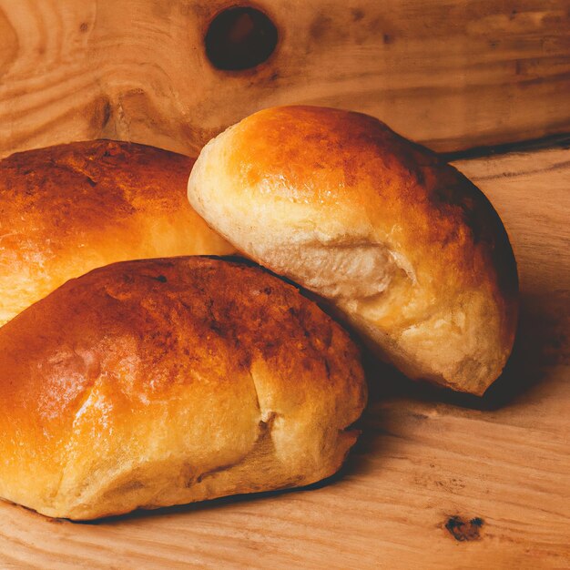 Bakkerij met verschillende soorten vers gebakken brood Broodjes baguette bagel zoet brood en croissant Close-up 3D-weergave