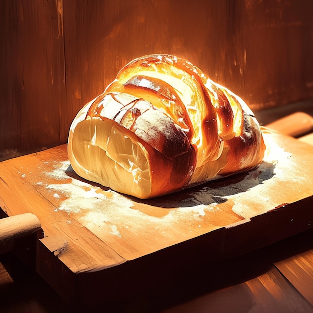 Bakkerij schoonheid Traditionele oven levert vers warm gekookt brood op Voor sociale media Postgrootte