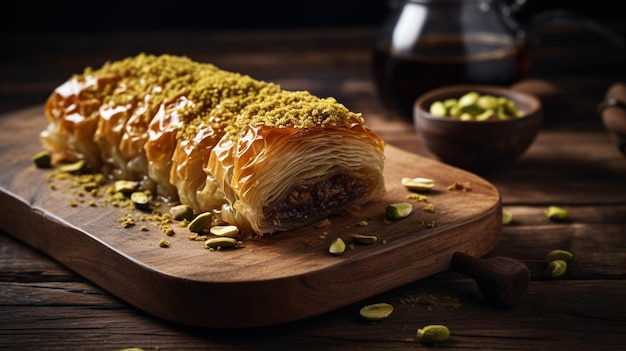 Baklava close up Generated AI