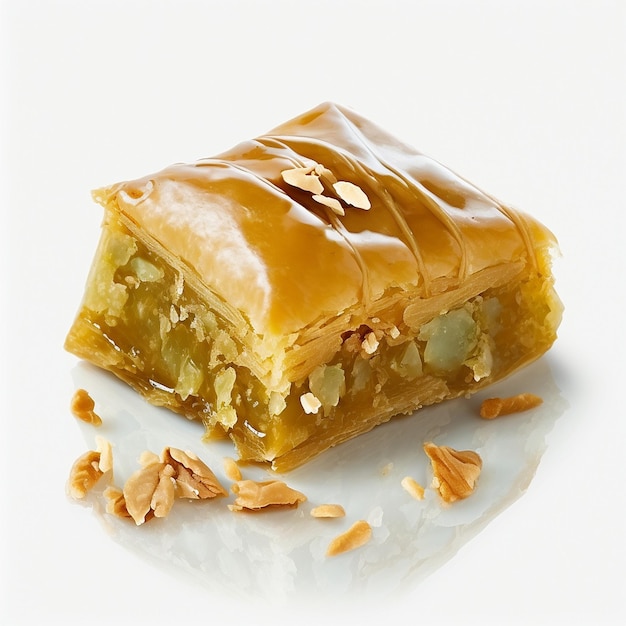 baklava isoleren op witte achtergrond. generatieve AI,