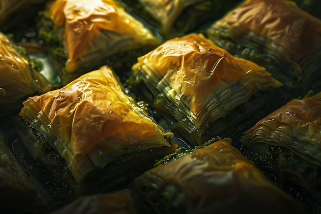 Photo baklava variety each piece