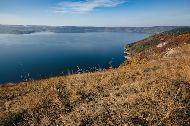 Фото Бакотский залив, украина, живописный вид с воздуха на днестр, озеро, вода, солнечный день