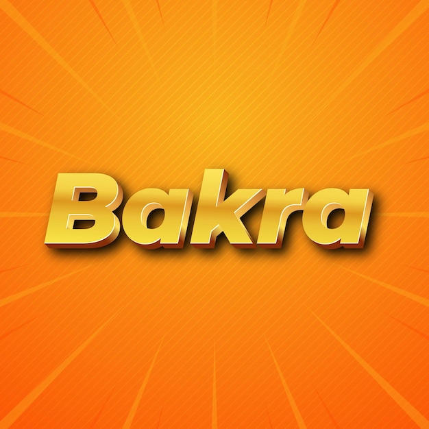 Bakra text effect gold jpg attractive background card photo confetti