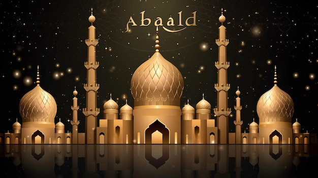 Bakrid eid al adha festival sparkle background design generativi ai