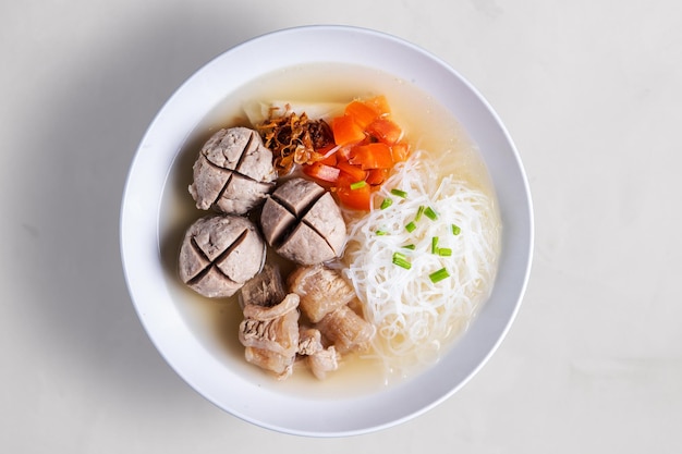 Bakso is a common indonesian food with beef and noodles like a soup