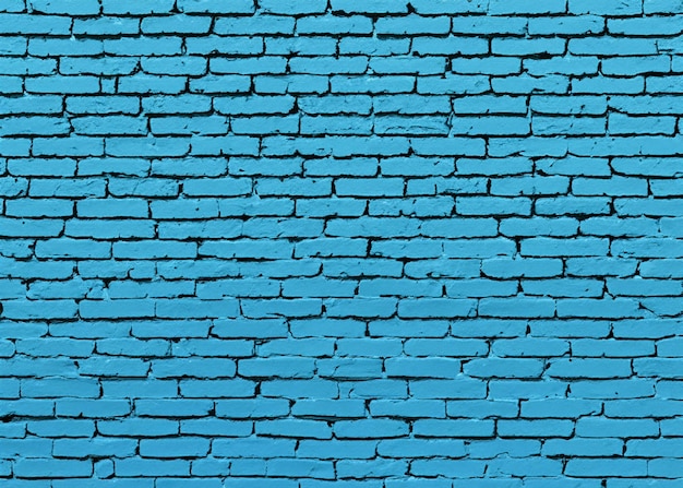 bakstenen muur achtergrond blauwe kleur