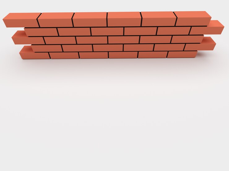 Foto bakstenen muur op wit oppervlak