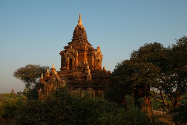 bakstenen pagode in Bagan Myanmar oude architectuur