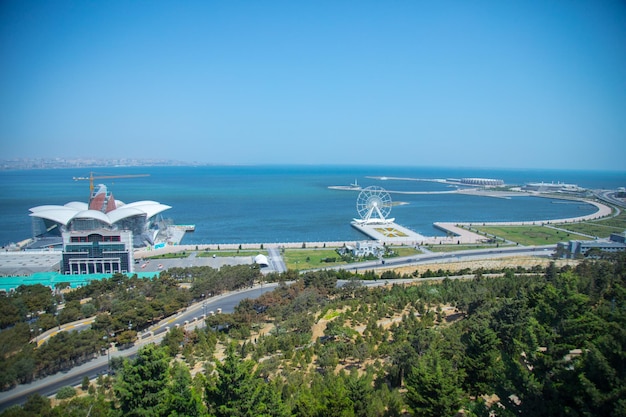 BAKU AZERBAIJAN JULY 15 2018 Panaroma view of Baku city