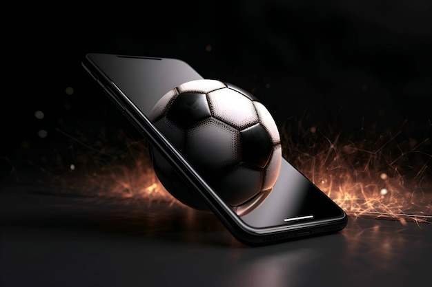 Bal met een smartphone online voetbal 12