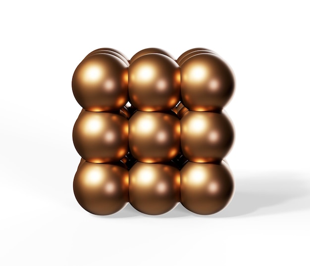 Bal van witte bollen abstracte 3D-rendering