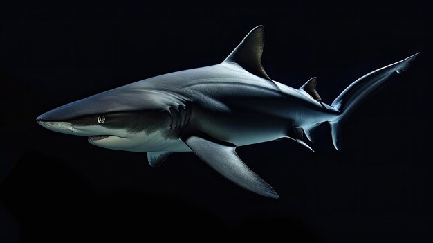 Photo bala shark in the dark background