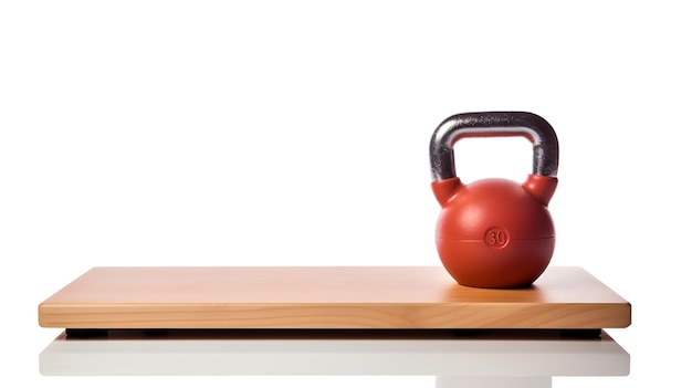 Balance board and kettlebell