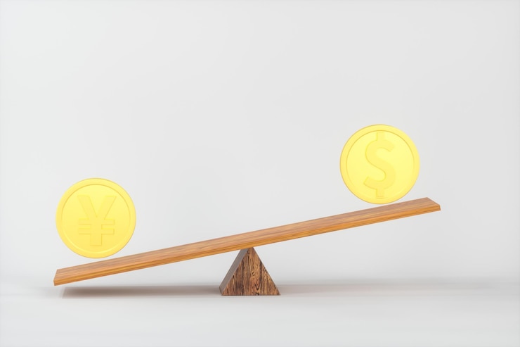 Photo 金錢與抽象概念之間的平衡 3d 渲染