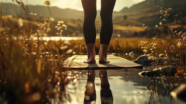 Photo balance yoga legs