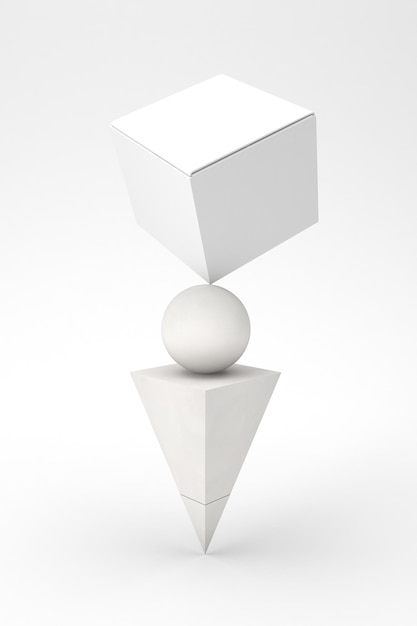 Balanced Box Right Side In White Background