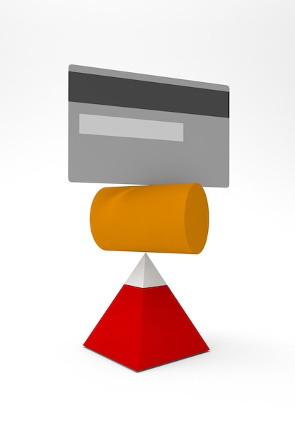 Balanced Credit Card Left Side With White Background