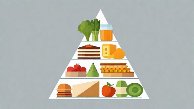 Photo balanced food pyramid