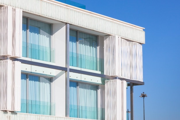 Balconies in a New Glass Wall Apartment House