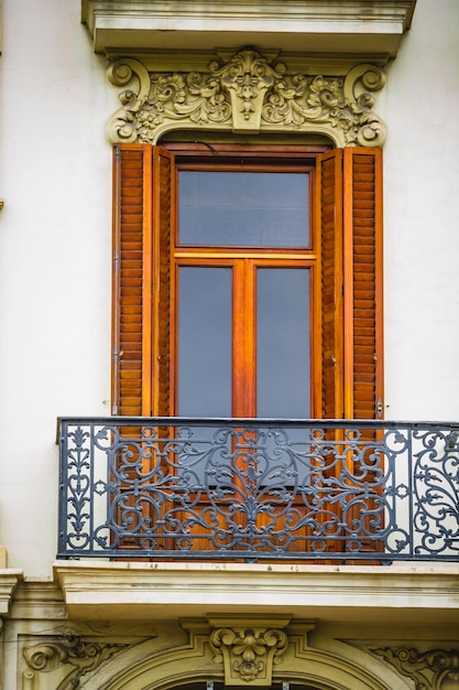 balconies, tipical architecture of the Spanish city of Valencia