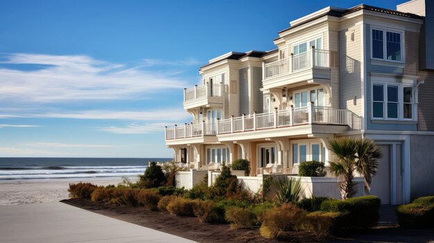 Balcony outdoor townhouse building