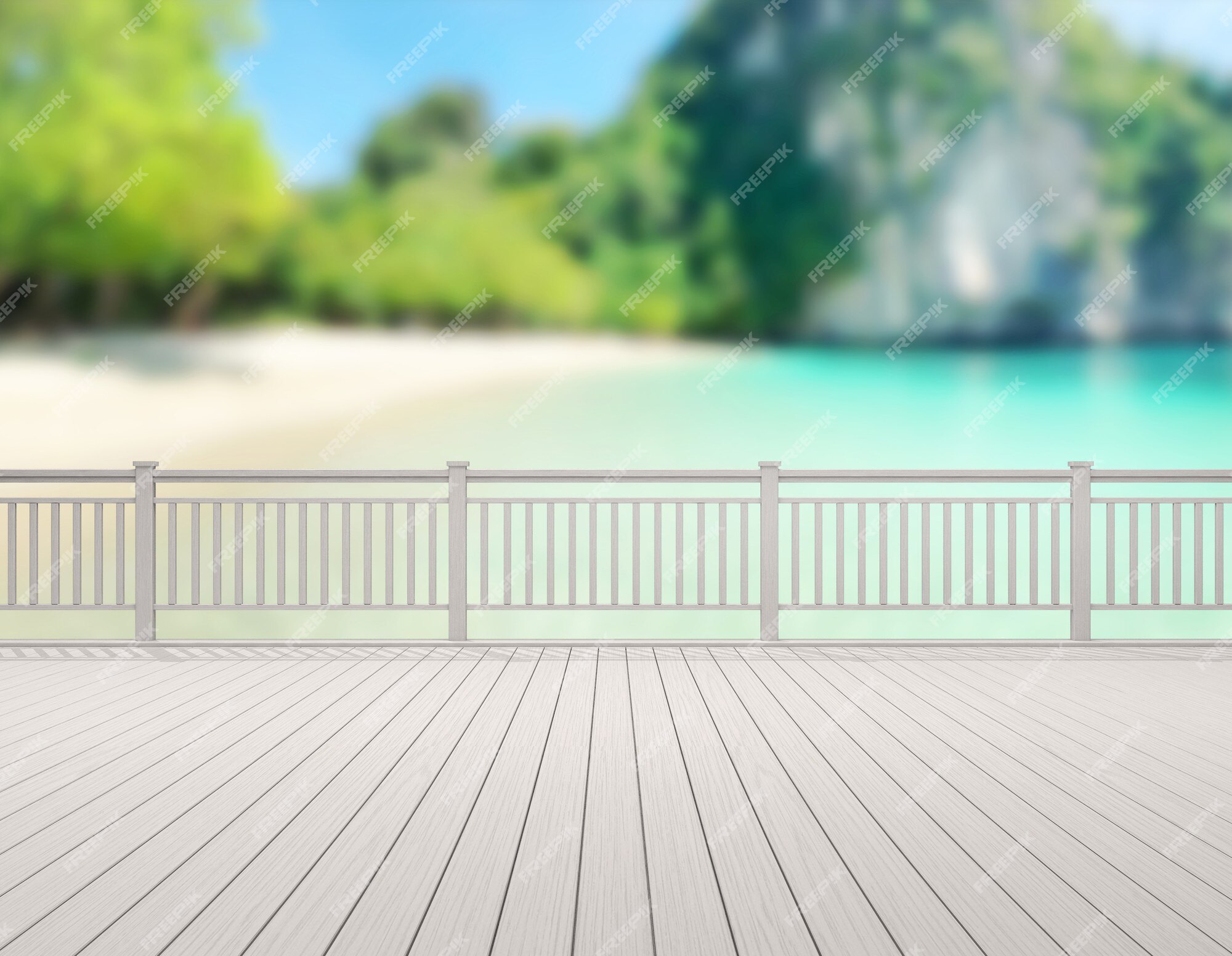Premium Photo | Balcony and terrace of blur nature background