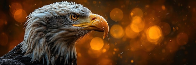 Bald Eagle American Flag Copy Space Background For Banner HD