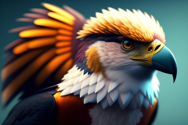 Bald Eagle Bird 3D Rendered Illustration