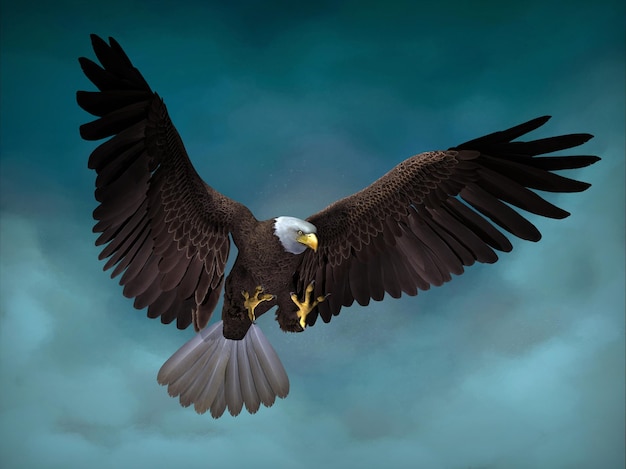 Bald Eagle Closeup 3d Illustration 7