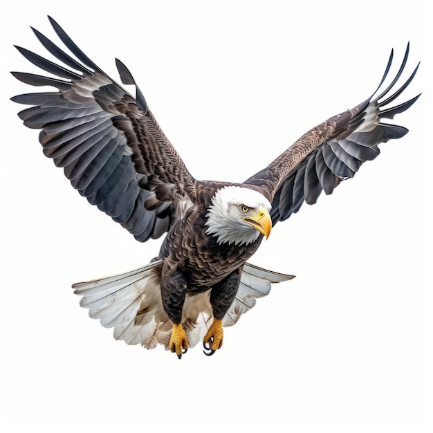 Bald eagle isolated on white