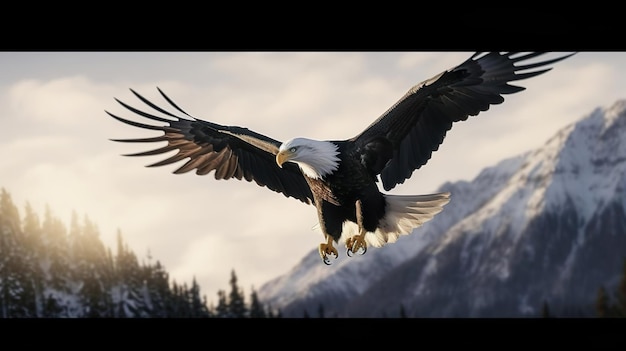 Bald eagle takes flight of freedom