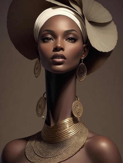 Bald ebony supermodel masterpiece stunning figure elegance