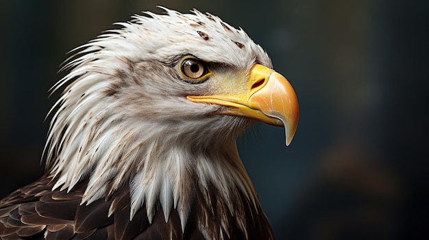 Боковой профиль белоголового орла
