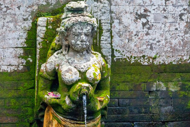 Balinese statue with pool of holy waterxAxA