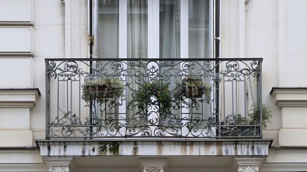 Foto balkon met potplanten