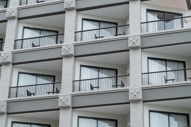 Balkon raam achtergrond gebouw