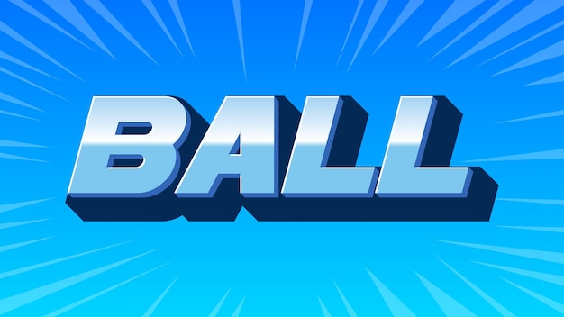 Ball 3D Blue Text