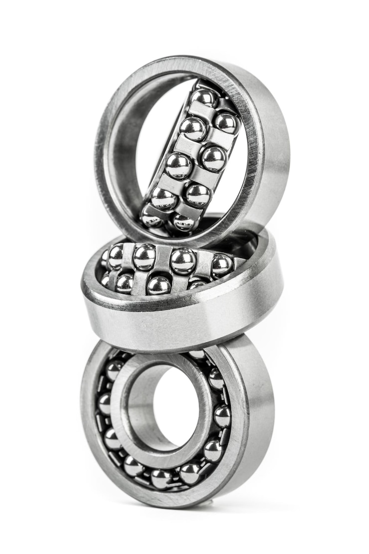 Photo ball bearing isolated on white background