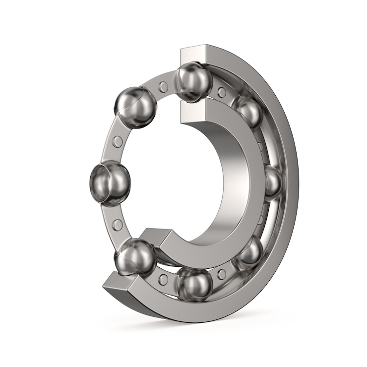 Photo ball bearing on white background isolated 3d illustration