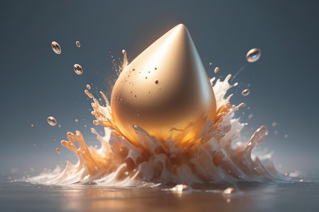 Ball falling splash special effect wallpaper background