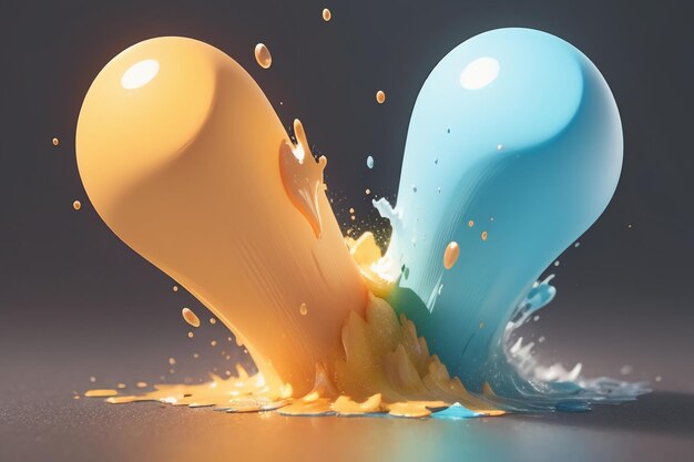 Ball falling splash special effect wallpaper background