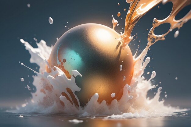 Ball falling splash special effect wallpaper background