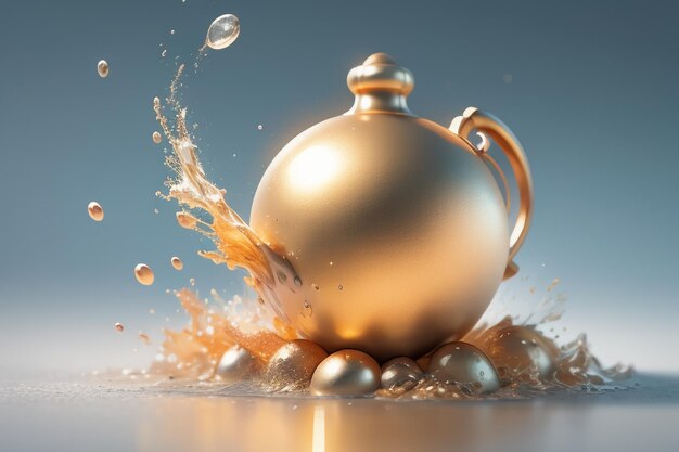 Ball falling splash special effect wallpaper background