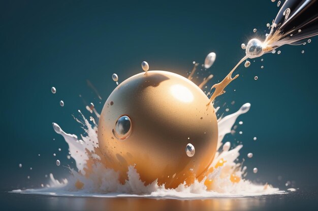 Ball falling splash special effect wallpaper background