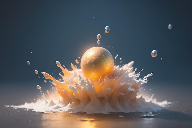 Ball falling splash special effect wallpaper background