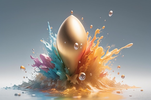 Ball falling splash special effect wallpaper background