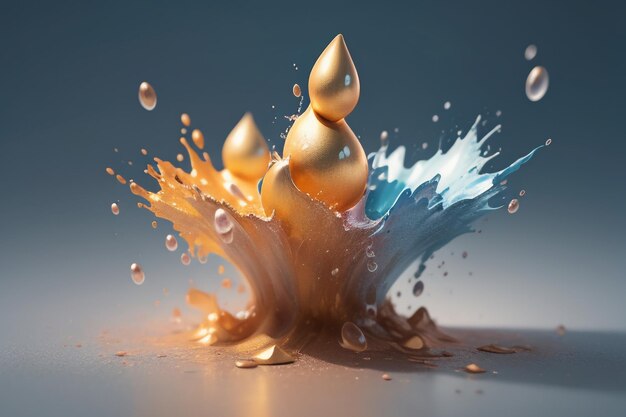 Ball falling splash special effect wallpaper background