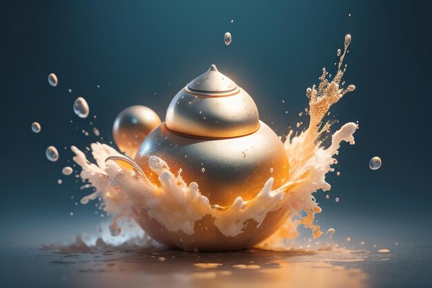 Ball falling splash special effect wallpaper background